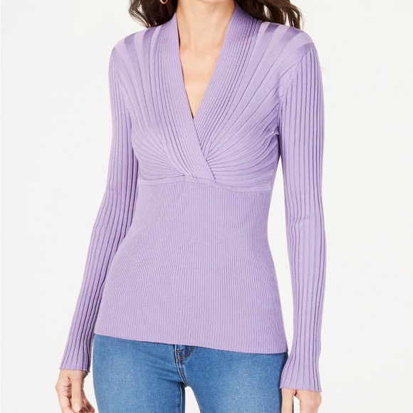 Inc Ribbed Surplice Sweater From Macys 